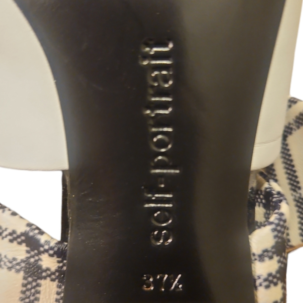 SELF-PORTRAIT | Lily Motor Bow Mules in White Leather ~ Size EU 37.5 / U… - Picture 8 of 8